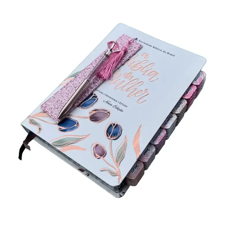 Foto do produto Biblia de Estudo da Mulher Grande Branca Sbb Arc Abas Já colocadas
