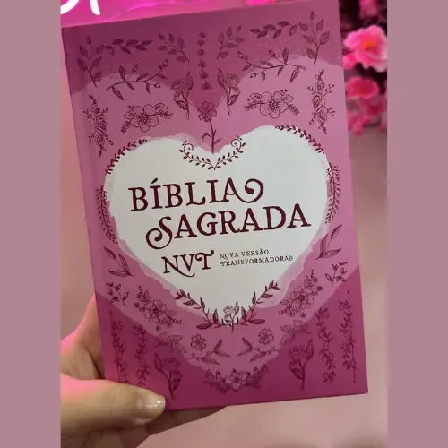 Capa do livro Bíblia Sagrada Rosa Coração
